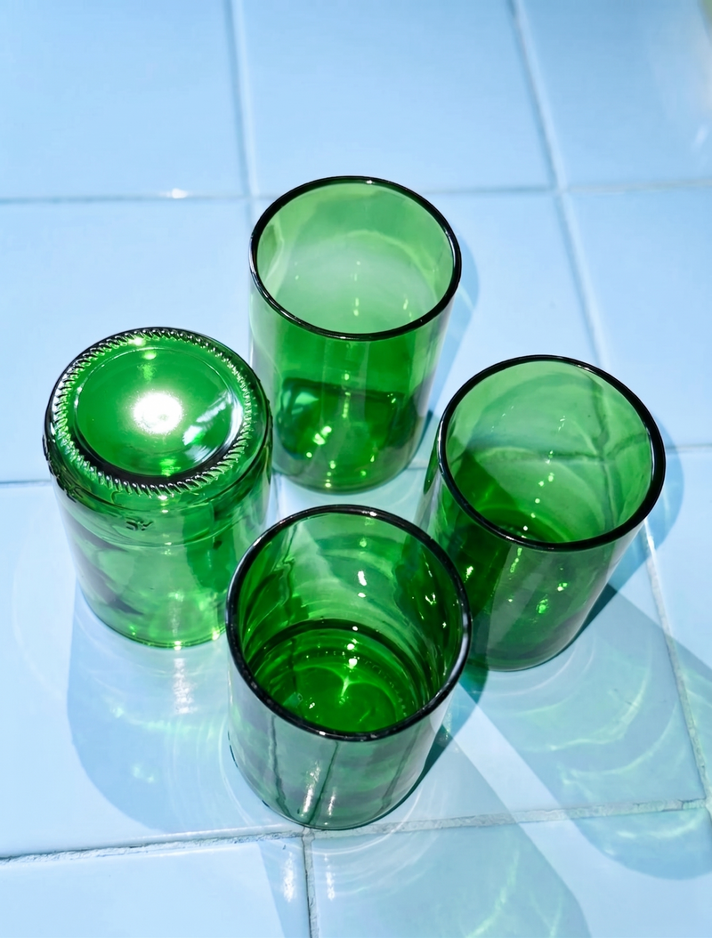 Natural coloured glass, no additives