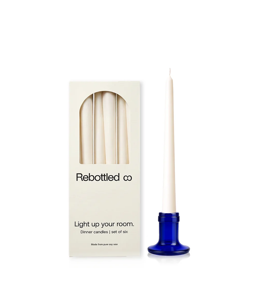 Candleholder N°1 Blue & Bottle Candles 6-pack