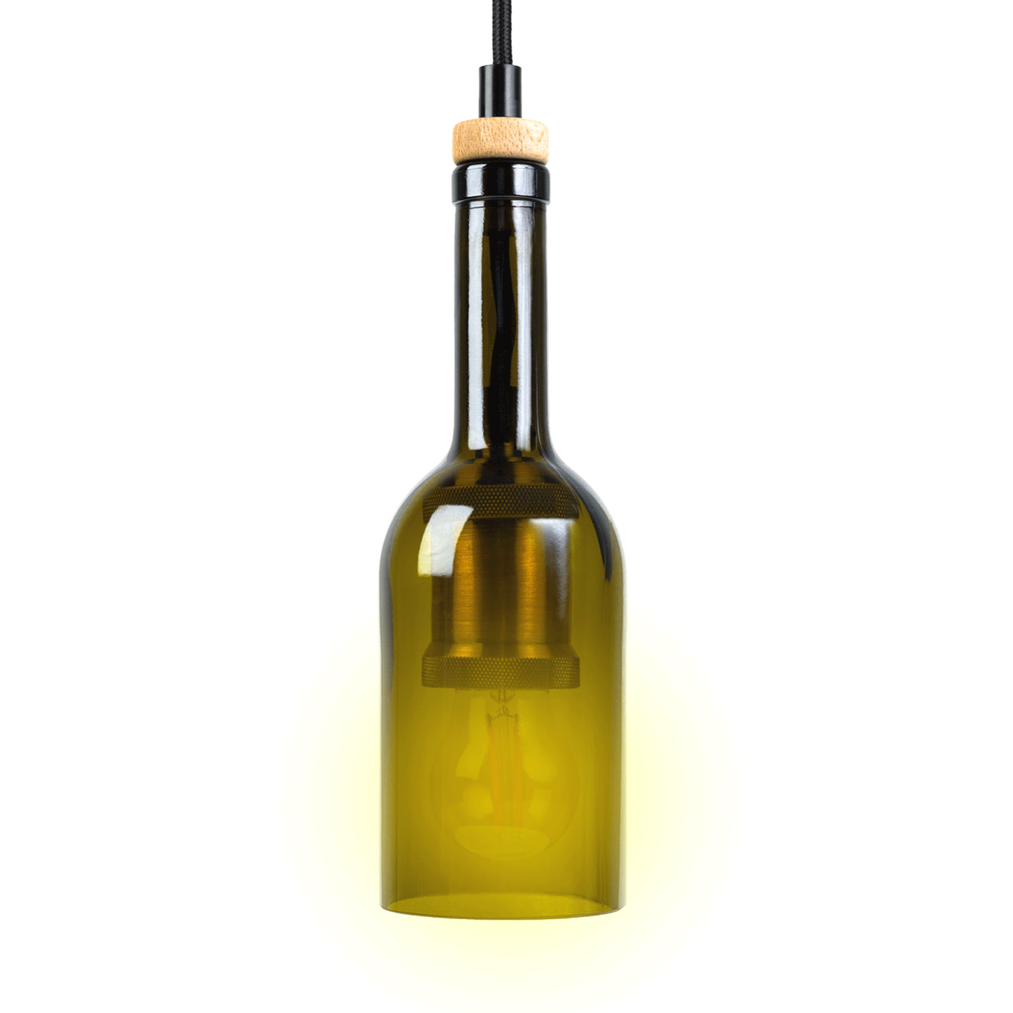Rebottled bottle lamp