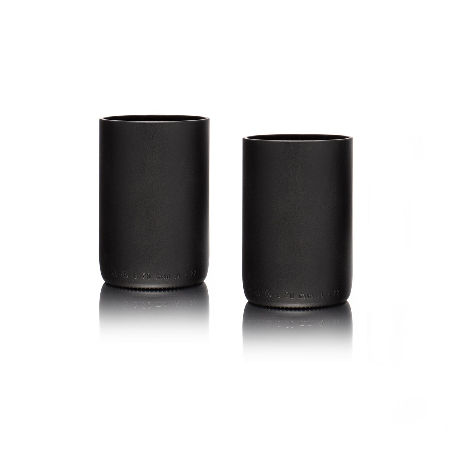 Rebottled black tumblers