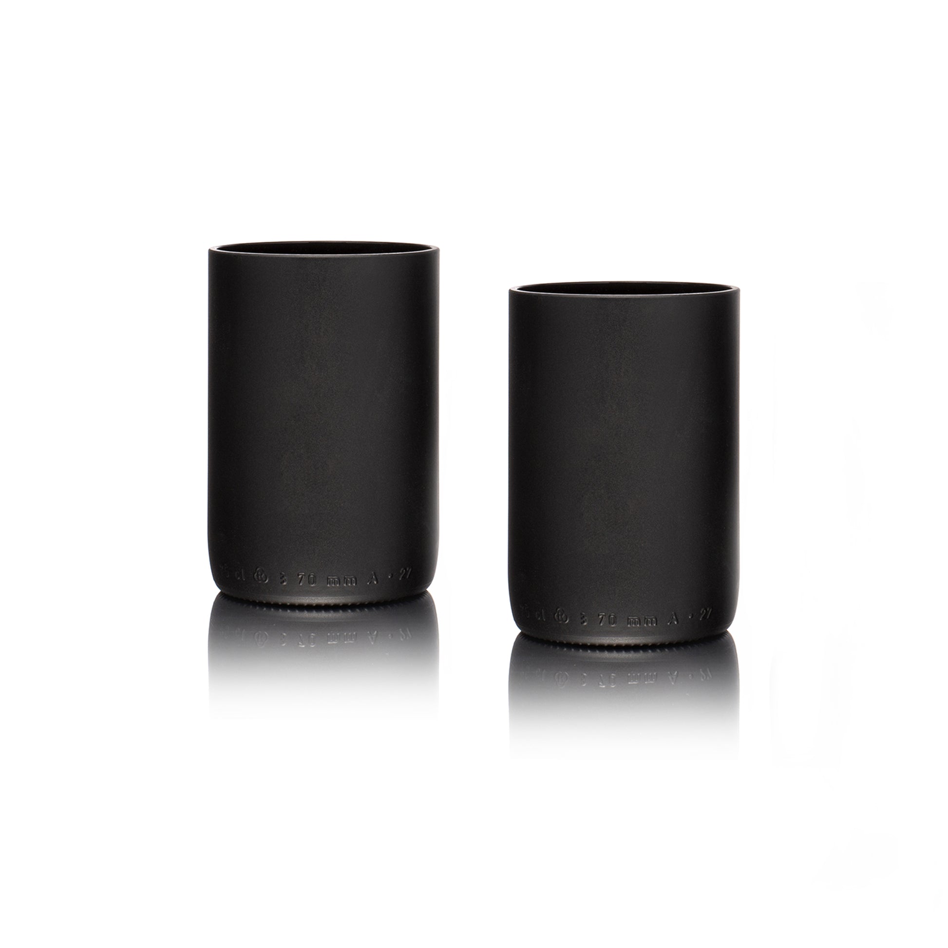Rebottled black tumblers