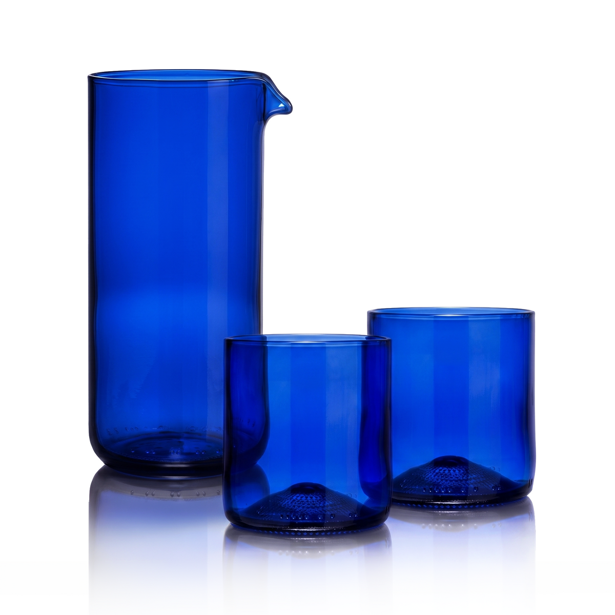 Carafe N°1 & 2 Short Tumblers Blue