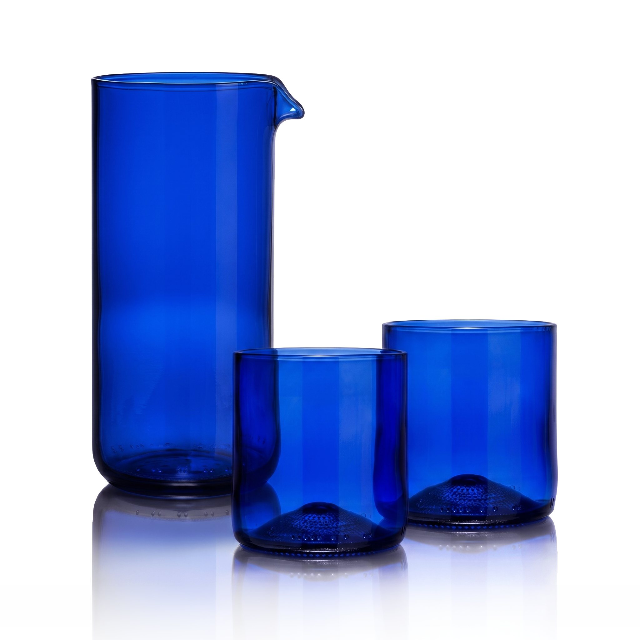 Carafe N°1 & 2 Short Tumblers Blue