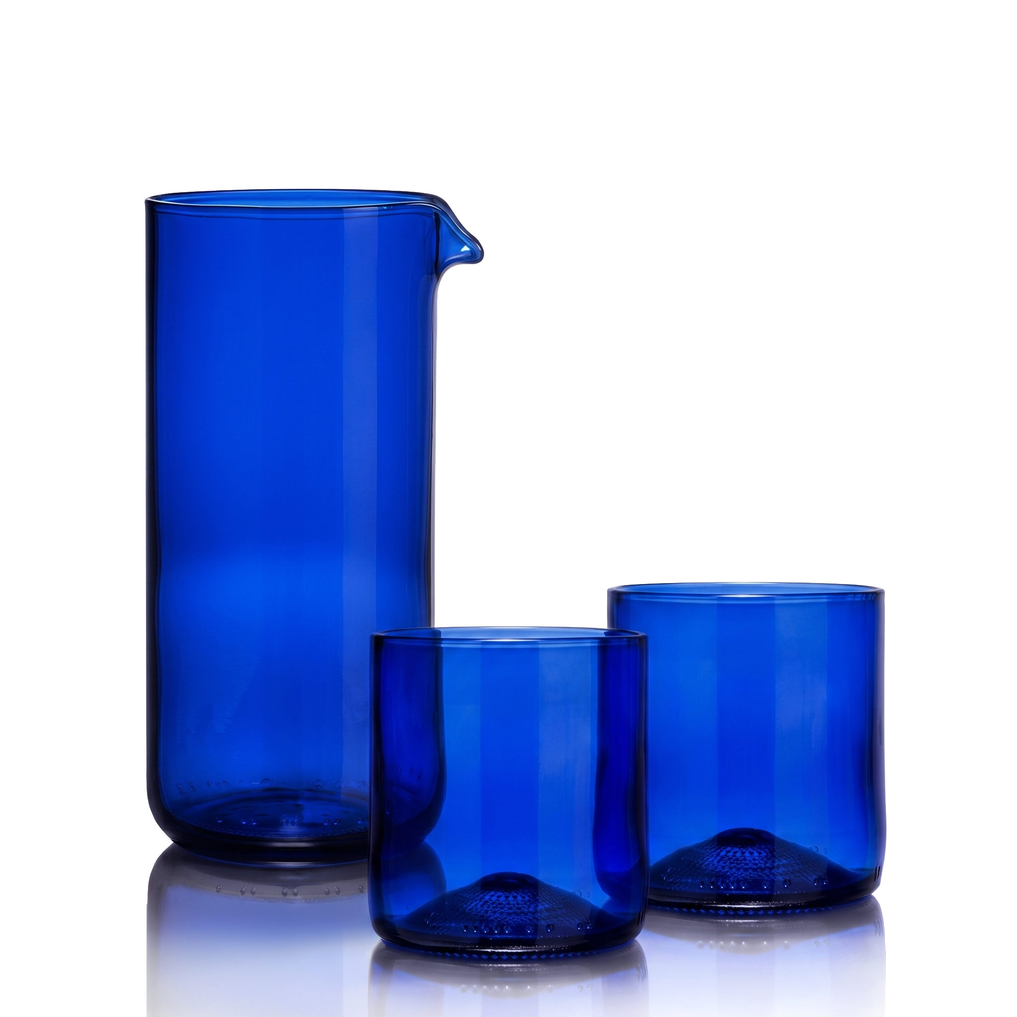 Carafe N°1 & 2 Short Tumblers Blue