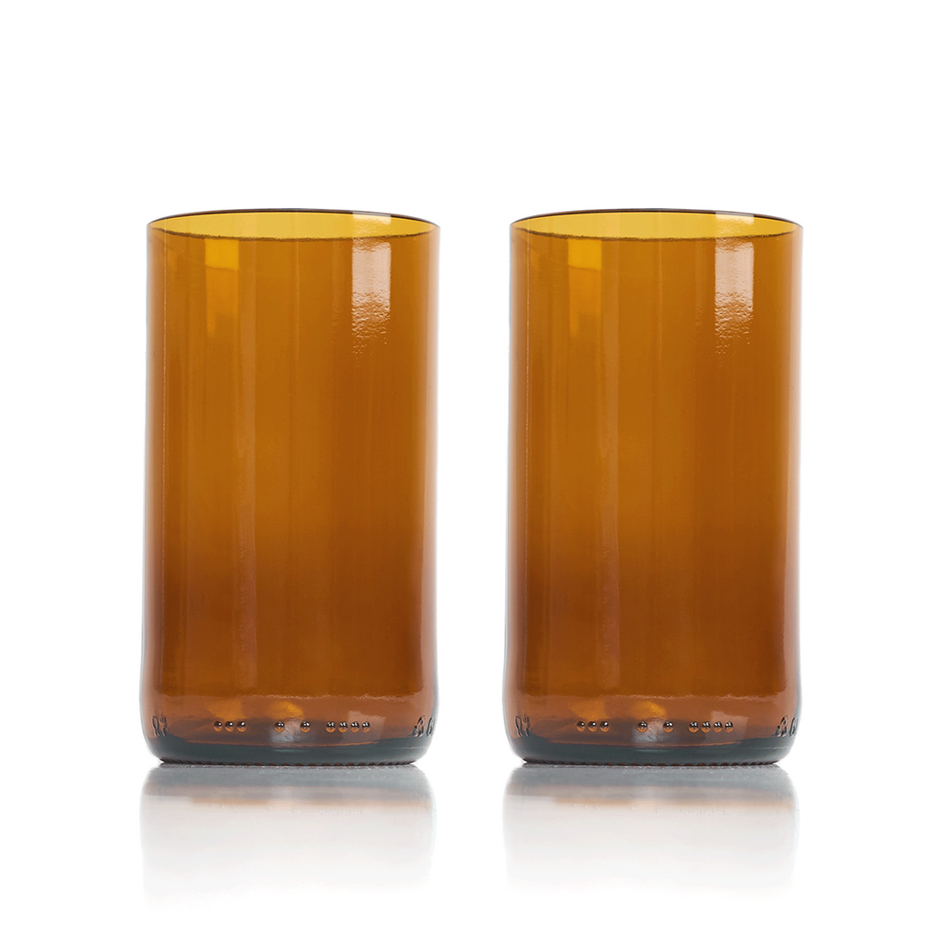 Brown sustainable glass cups